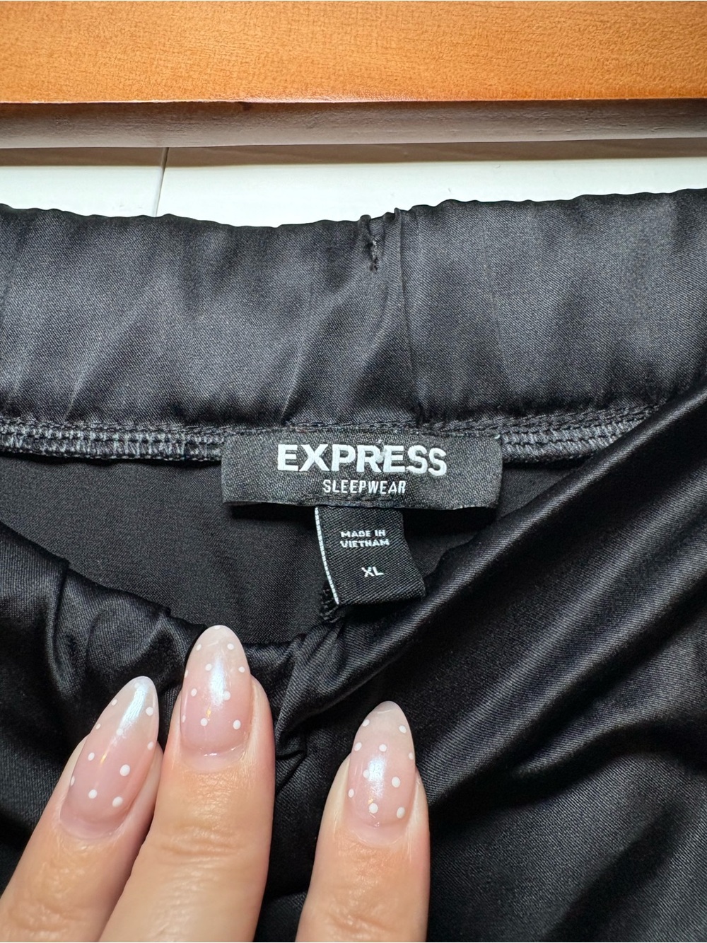 EXPRESS Black Satin Sleepwear Bottoms- Sleek Loungewear